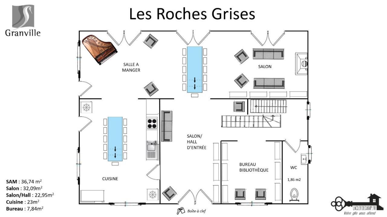 Les Roches Grises, Luxueuse Villa Face Mer, 4Etoiles, Spa Et Jardin Panoramique, Societe La Clef Decamp Granville Ngoại thất bức ảnh
